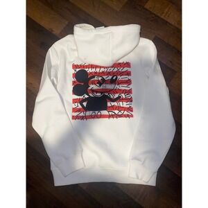 Disney Mickey Mouse X Keith Herring Hoodie Pullover White Men's XS Japan US 1983